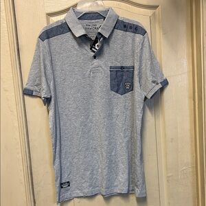 Craft Light Gray Polo with Navy Accents (BBR)